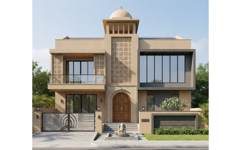 Indian Style House Design with Modern Touch